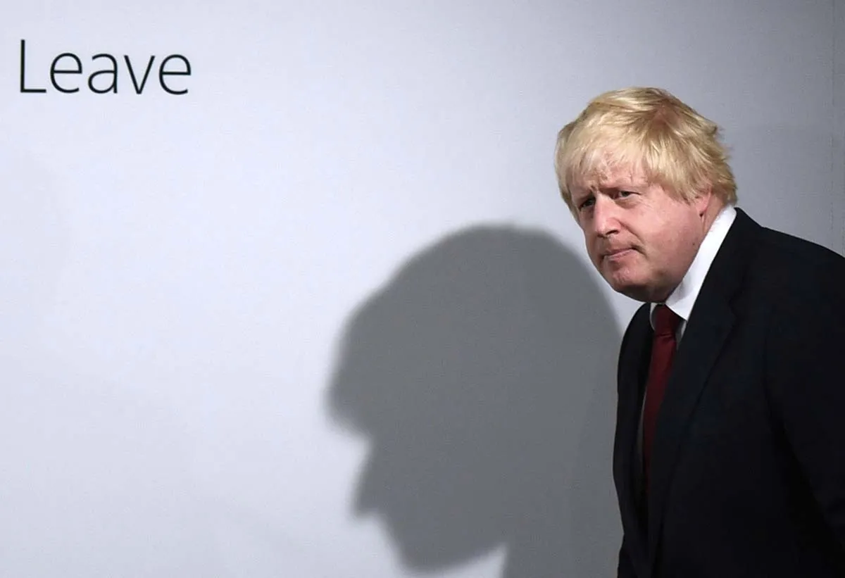 Boris Johnson lehdistötilaisuudessa Lontoossa 24. kesäkuuta 2016.
