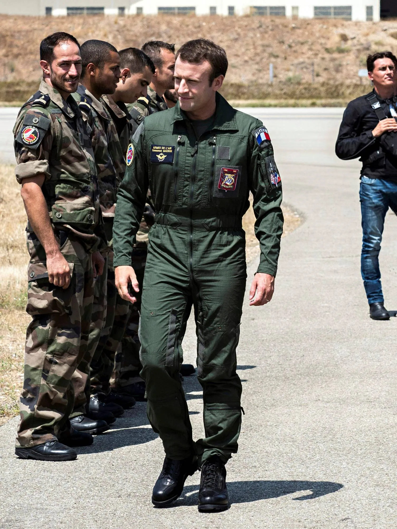 Emmanuel Macron vieraili Istres’n lentotukikohdassa 20. heinäkuuta.