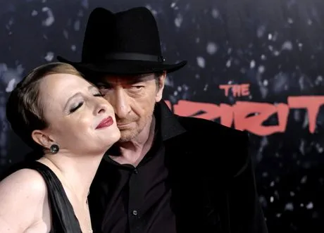 Frank Miller, right, writer/director of "The Spirit," poses with Lynn Varley at the premiere of the film in Los Angeles, Wednesday, Dec. 17, 2008. (AP Photo/Chris Pizzello)